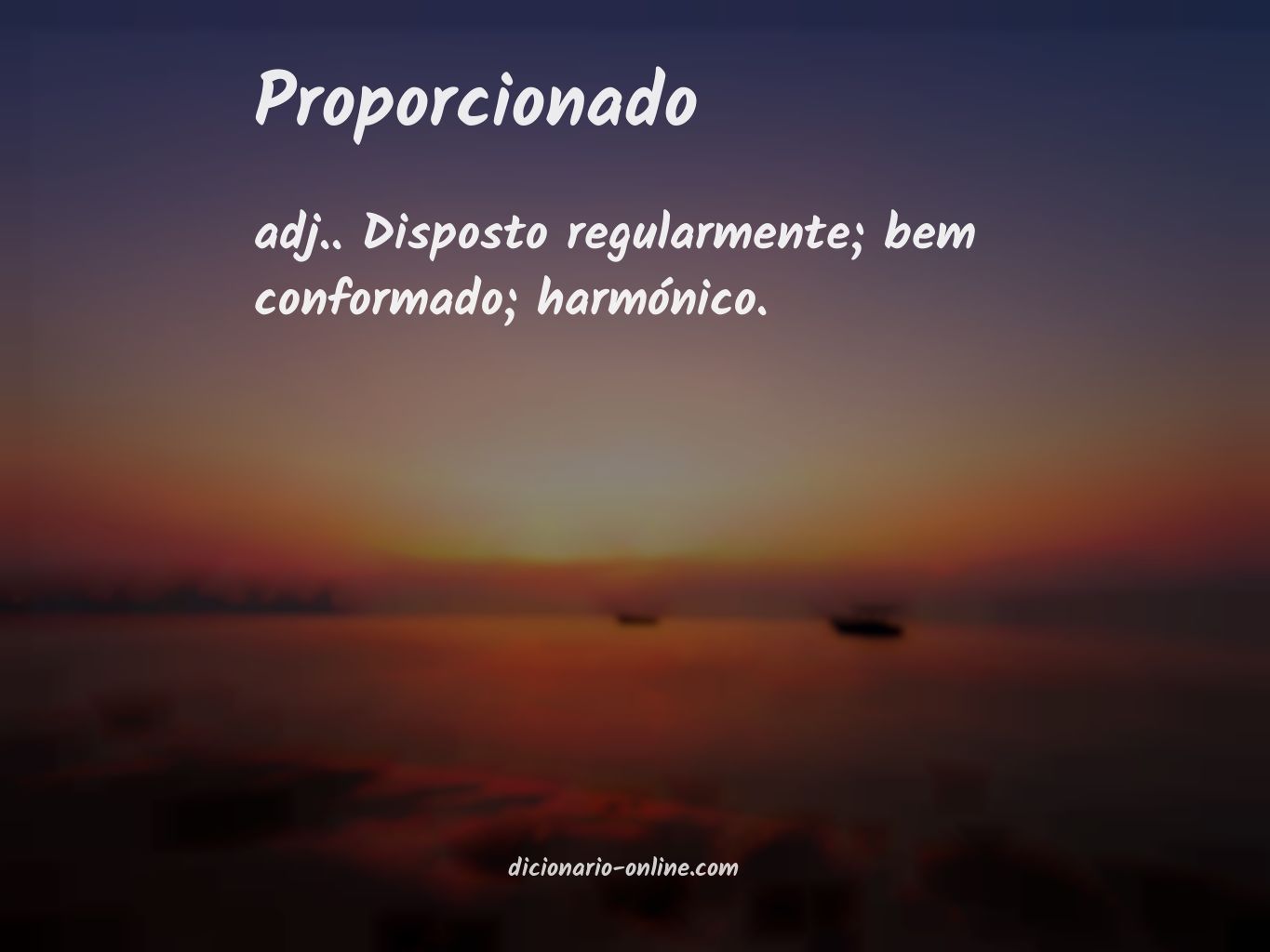 Significado de proporcionado