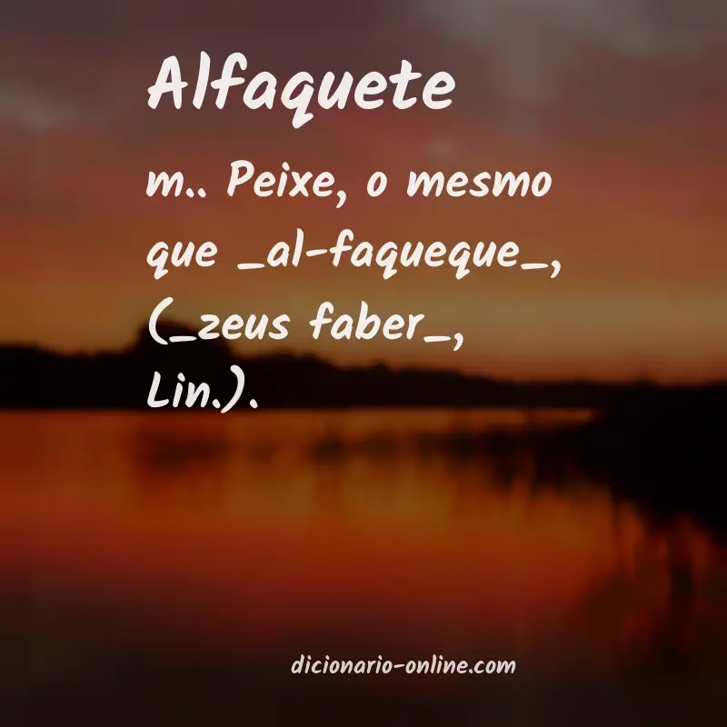 Significado de alfaquete