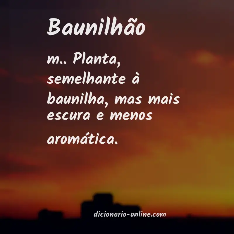 Significado de baunilhão