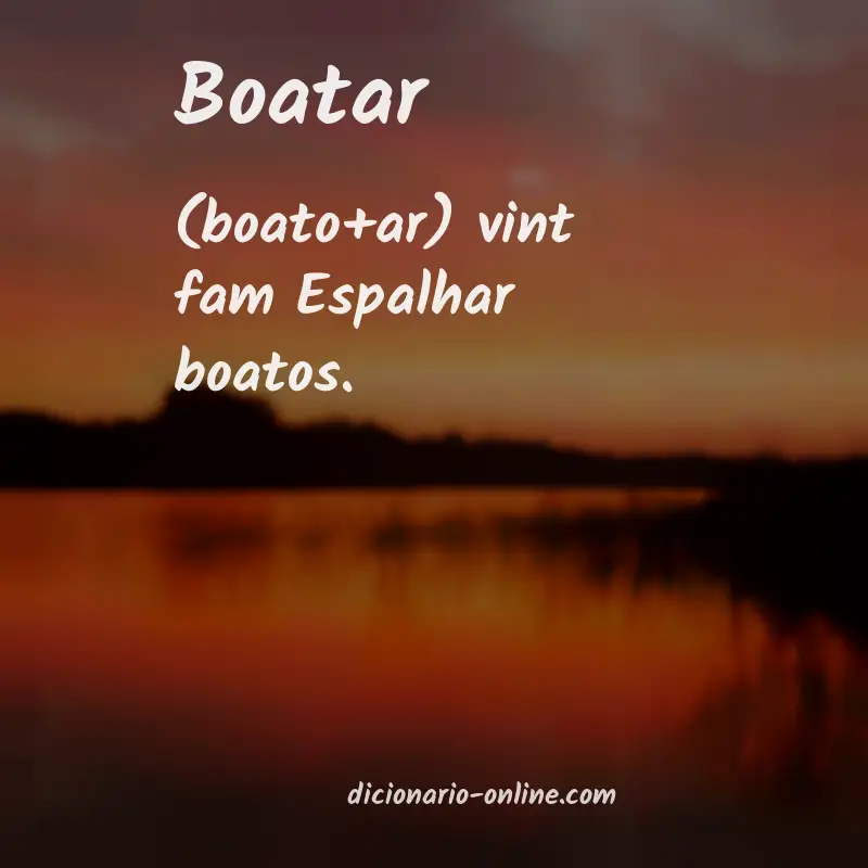 Significado de boatar