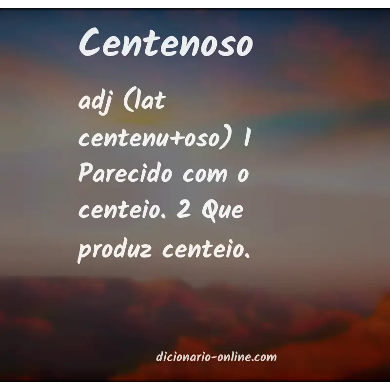 Significado de centenoso