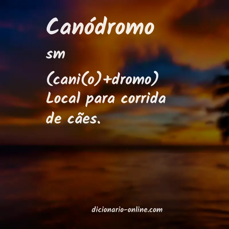 Significado de canódromo