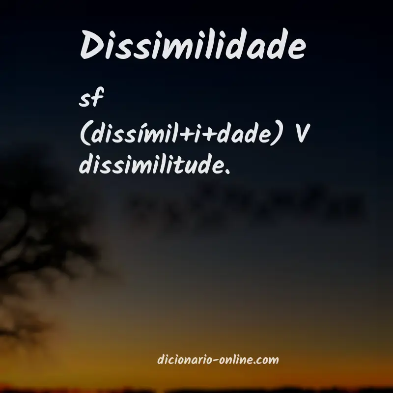 Significado de dissimilidade