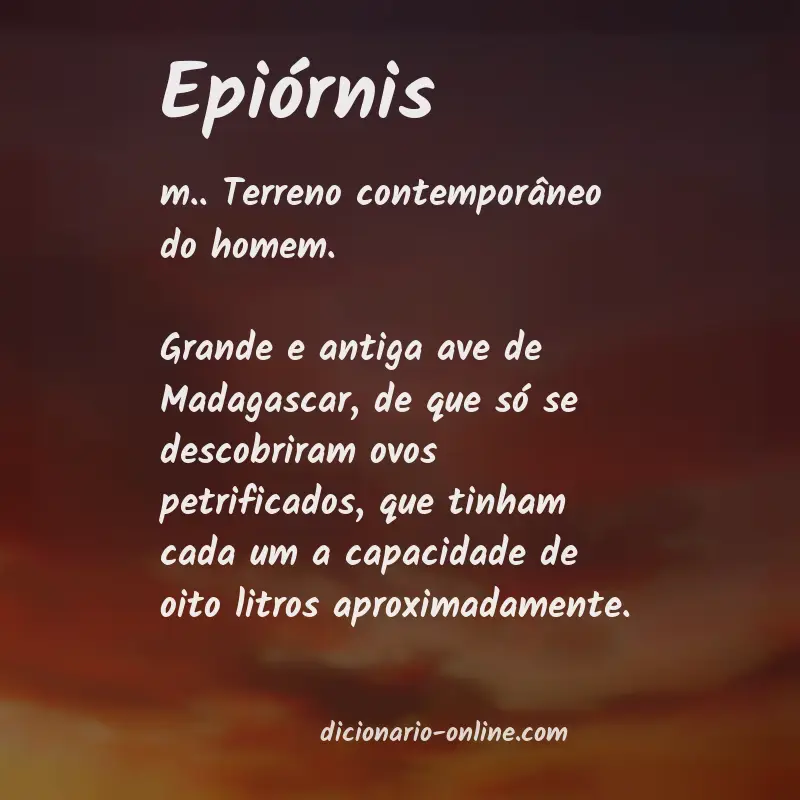 Significado de epiórnis