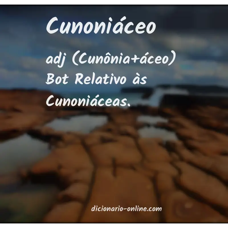 Significado de cunoniáceo