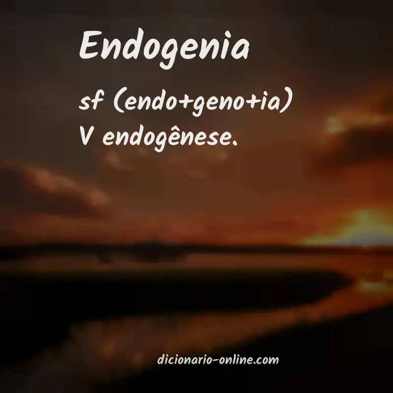 Significado de endogenia
