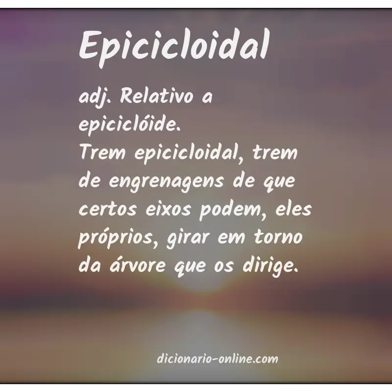 Significado de epicicloidal