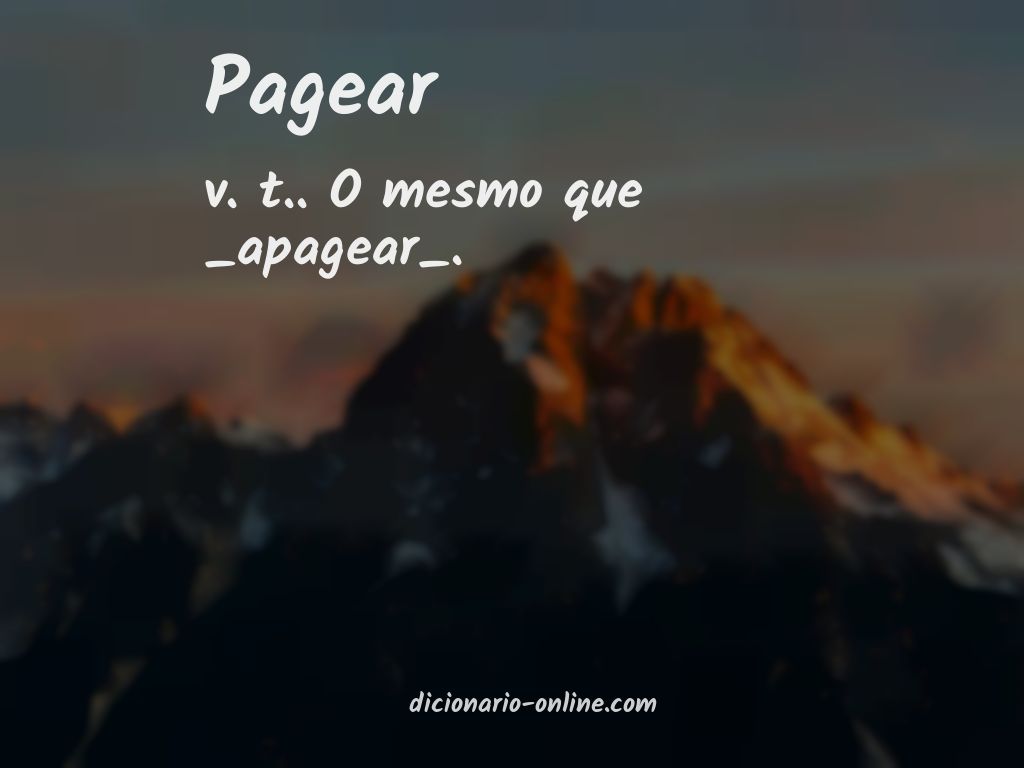 Significado de pagear
