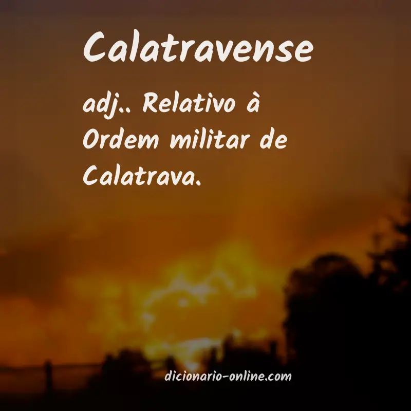 Significado de calatravense