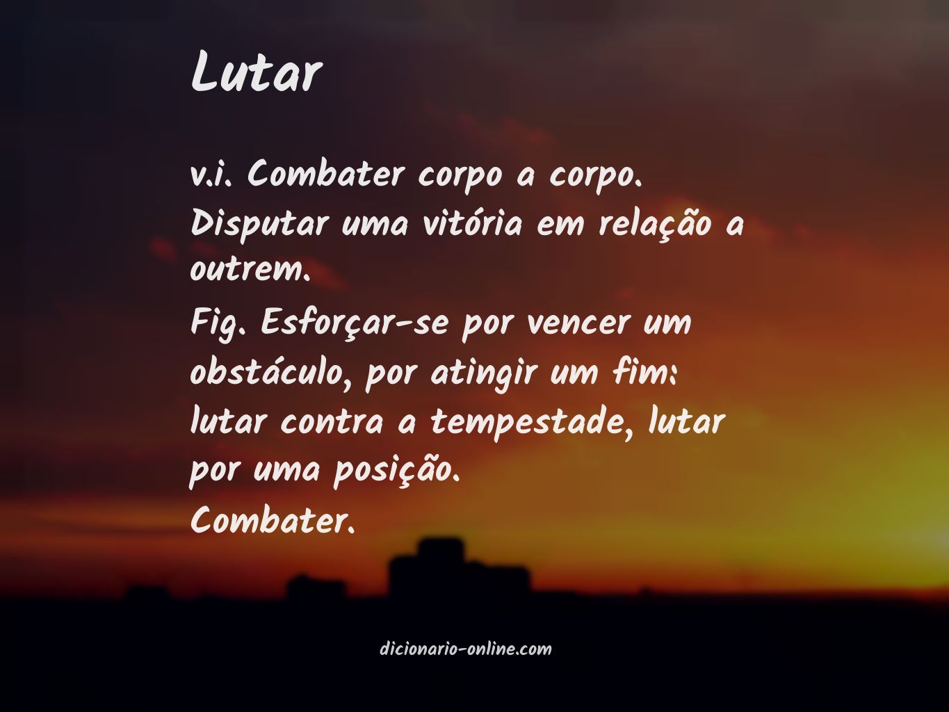 Significado de lutar