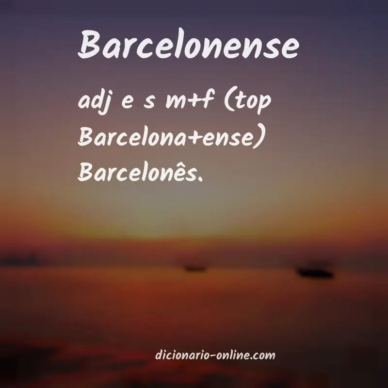 Significado de barcelonense