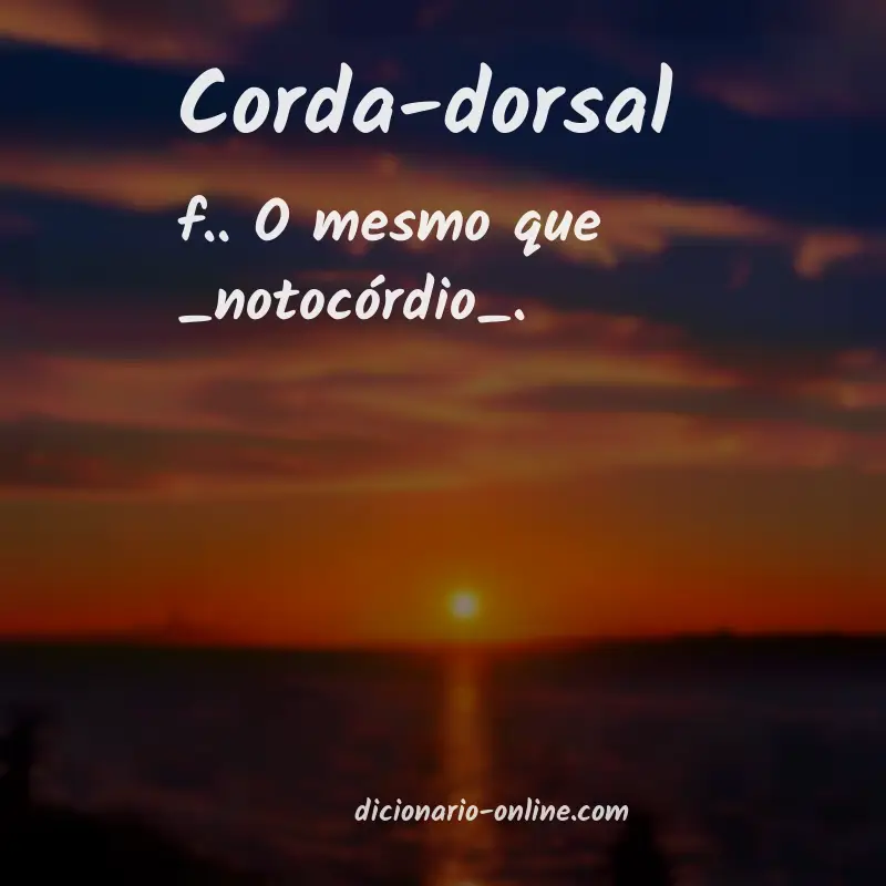 Significado de corda-dorsal