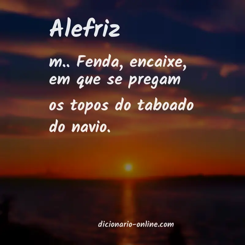 Significado de alefriz