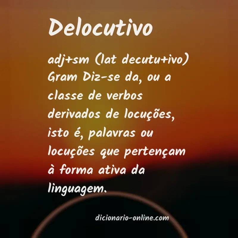 Significado de delocutivo