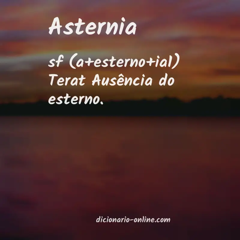 Significado de asternia