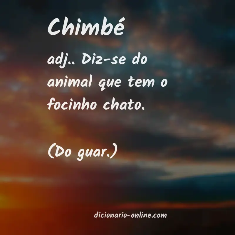 Significado de chimbé