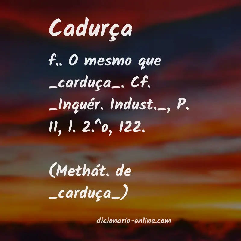 Significado de cadurça