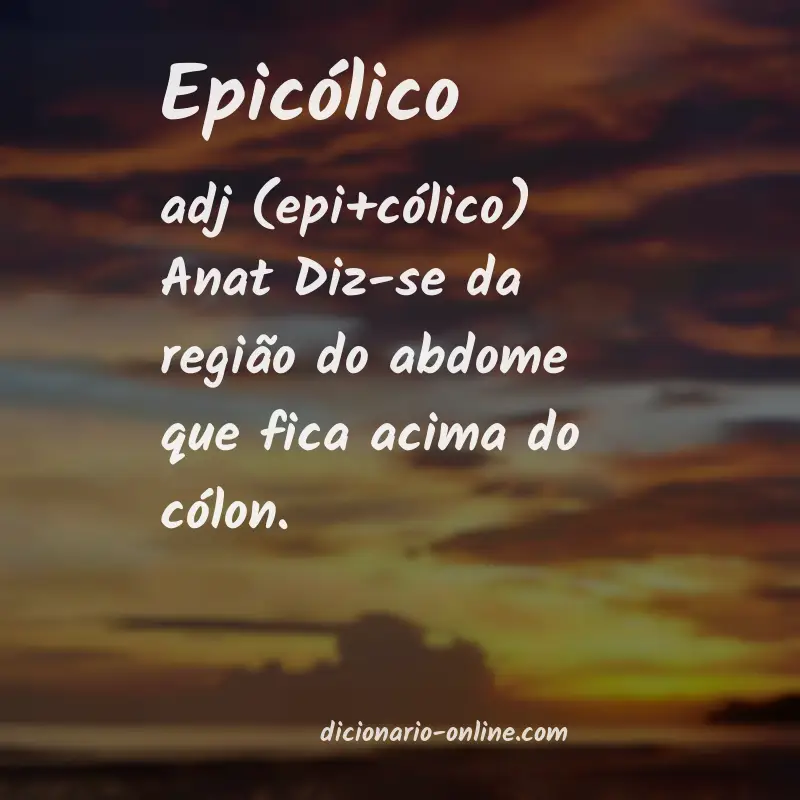 Significado de epicólico