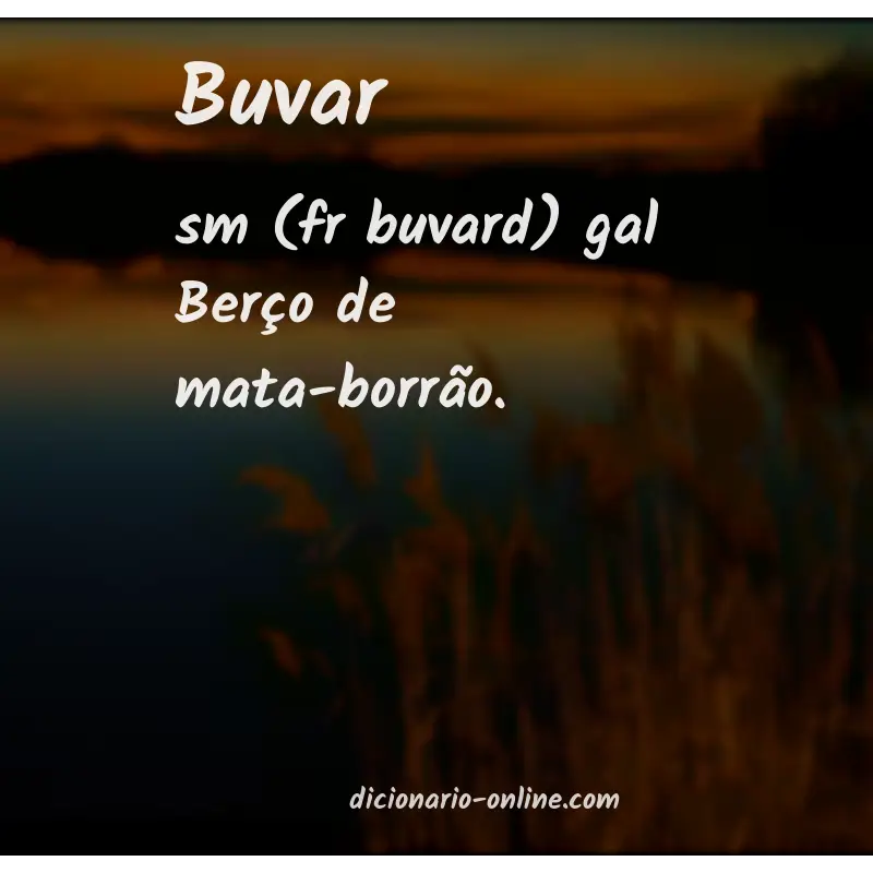 Significado de buvar