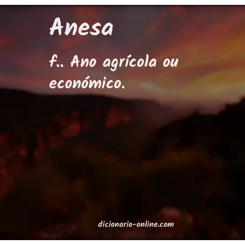 Significado de anesa