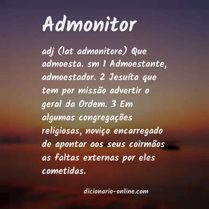 Significado de admonitor