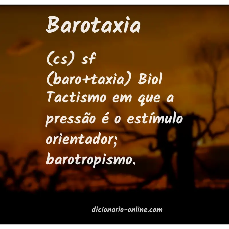 Significado de barotaxia