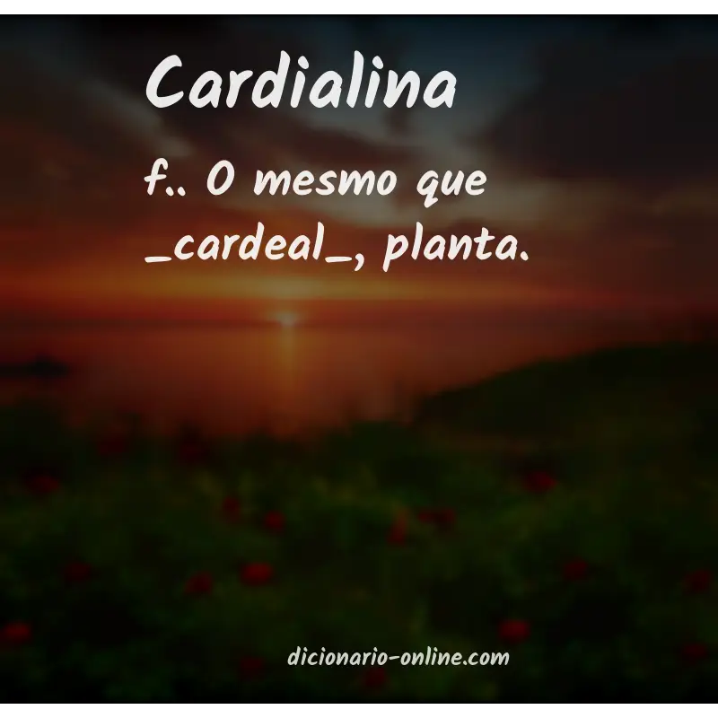 Significado de cardialina