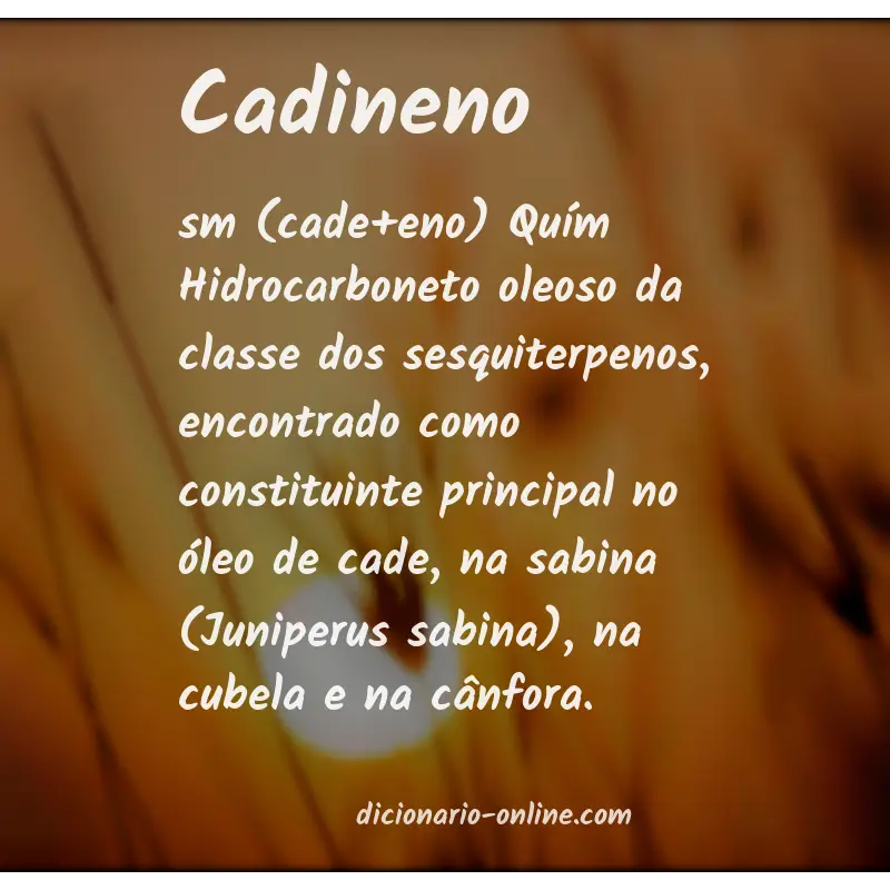 Significado de cadineno