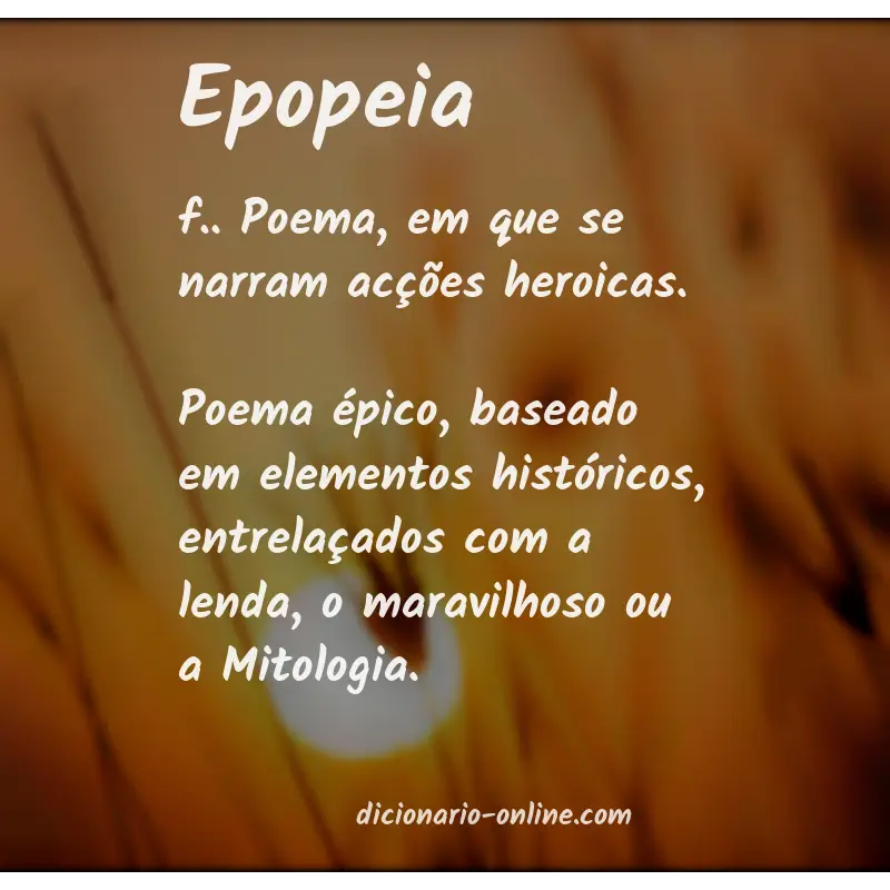 Significado de epopeia