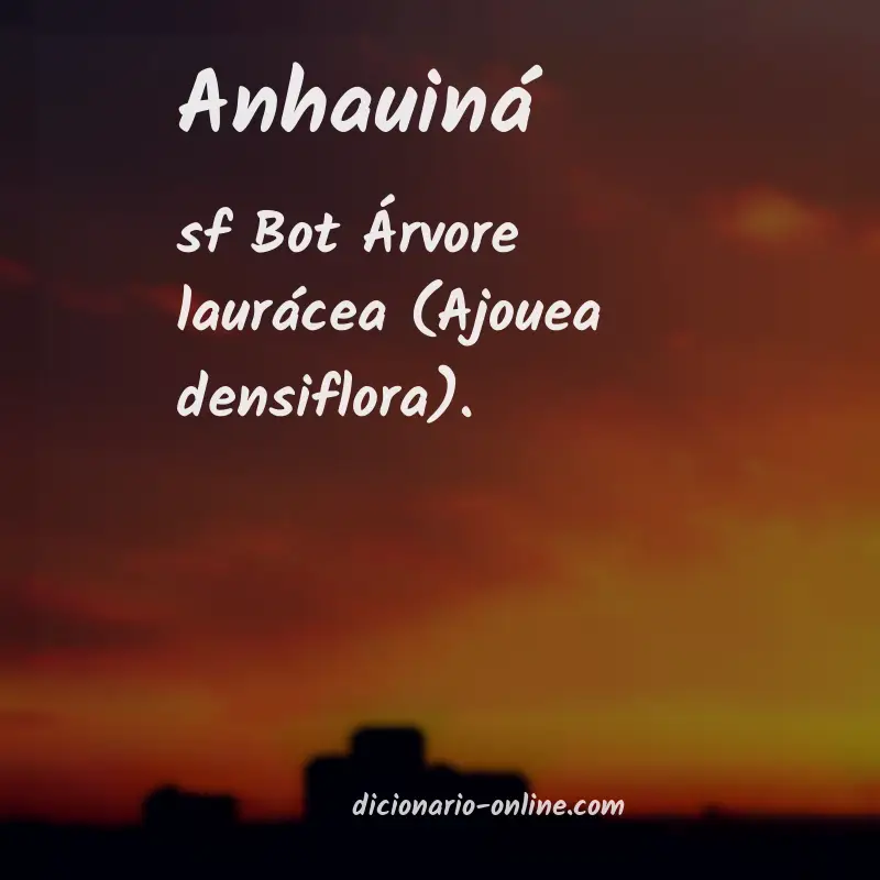 Significado de anhauiná