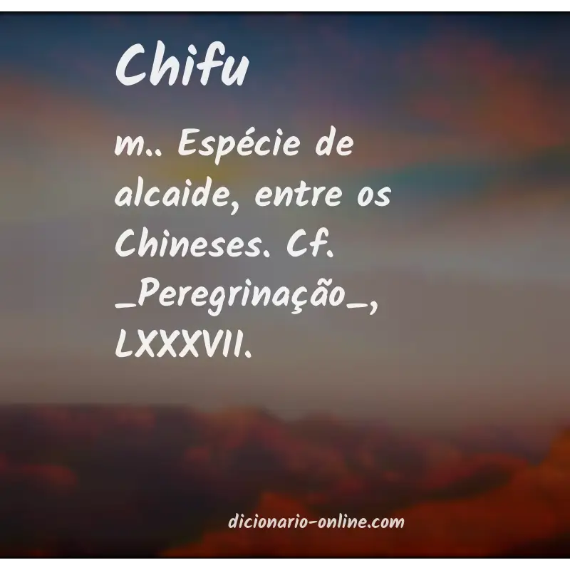 Significado de chifu