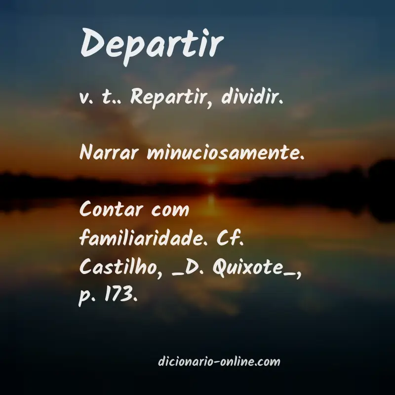 Significado de departir