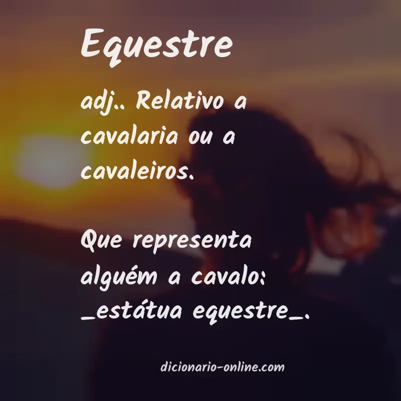 Significado de equestre