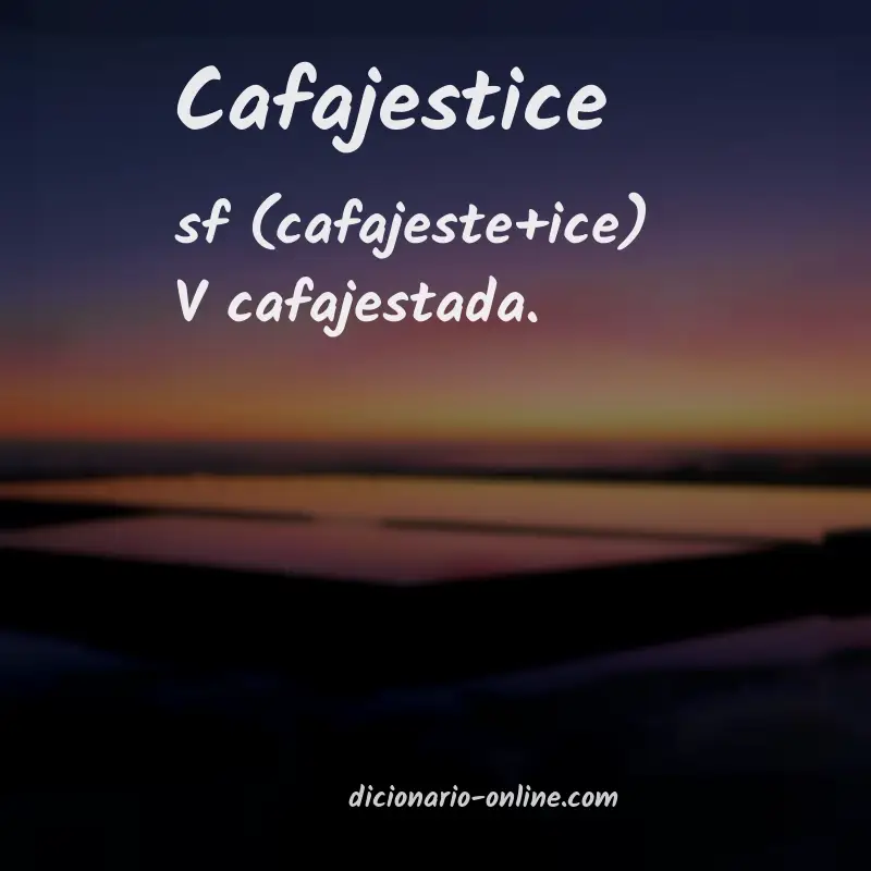Significado de cafajestice