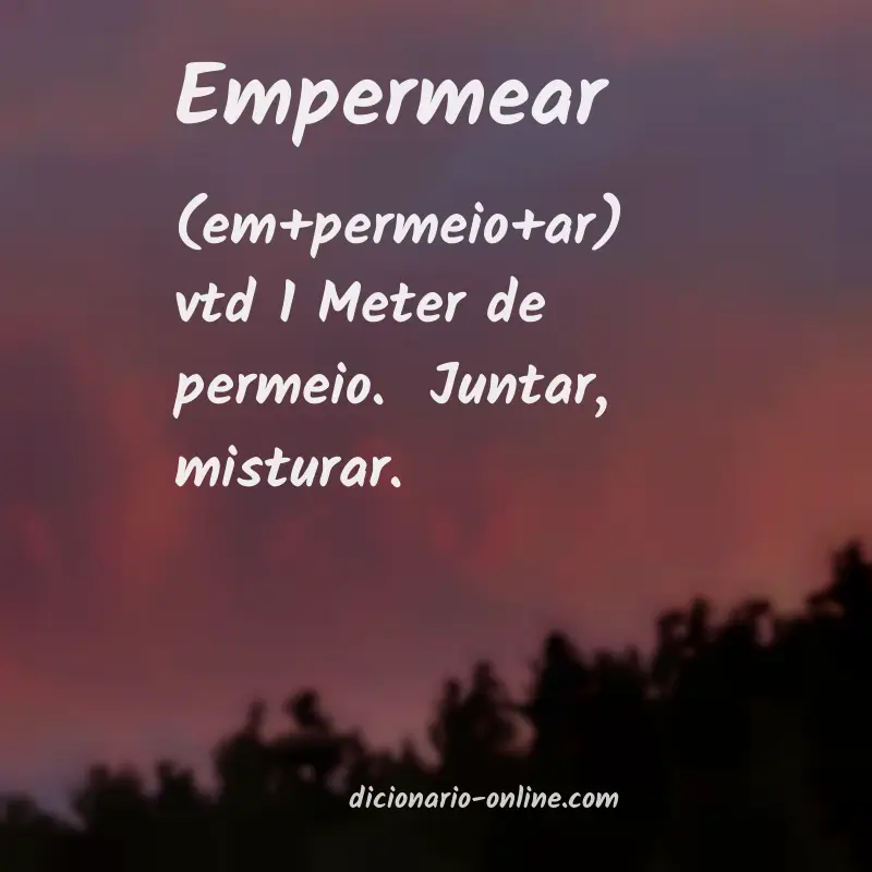 Significado de empermear