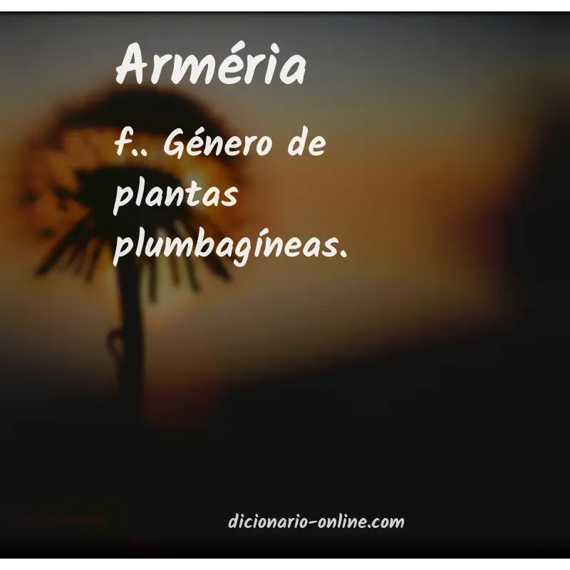 Significado de arméria