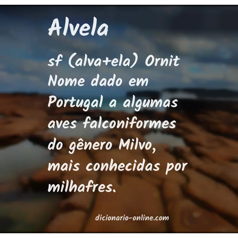 Significado de alvela