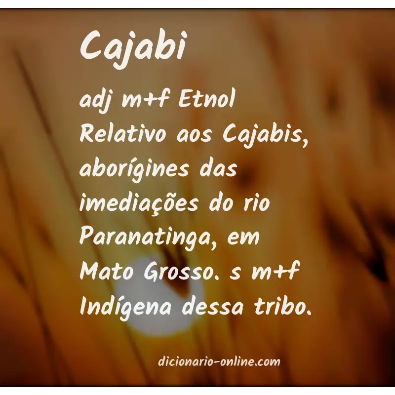 Significado de cajabi