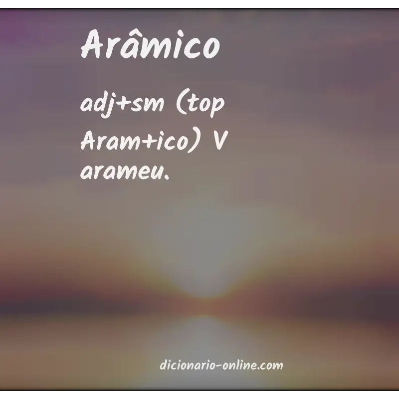 Significado de arâmico