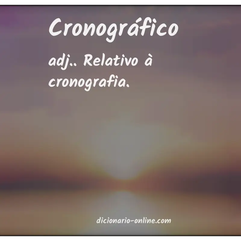 Significado de cronográfico