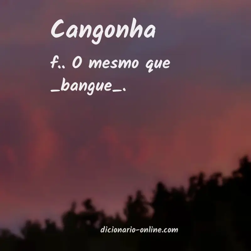 Significado de cangonha