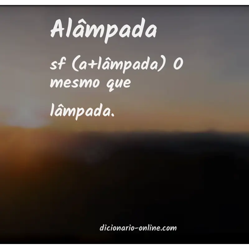 Significado de alâmpada
