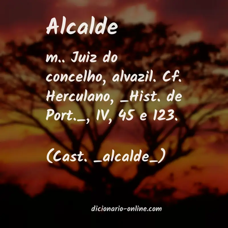 Significado de alcalde