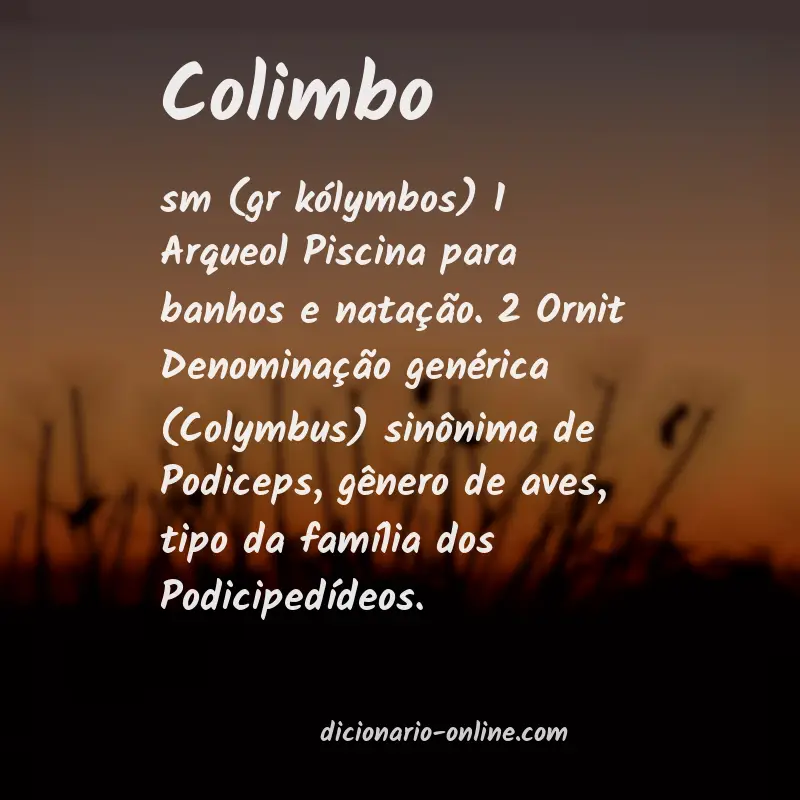 Significado de colimbo