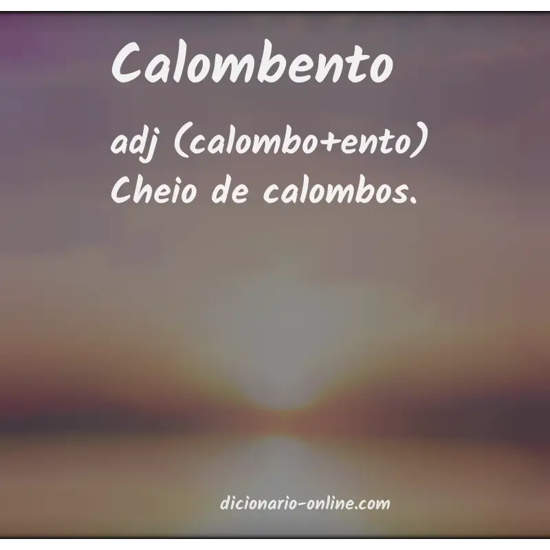 Significado de calombento