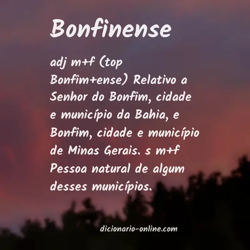 Significado de bonfinense