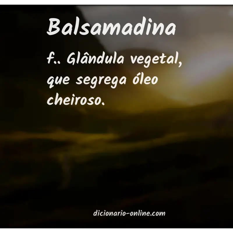 Significado de balsamadina