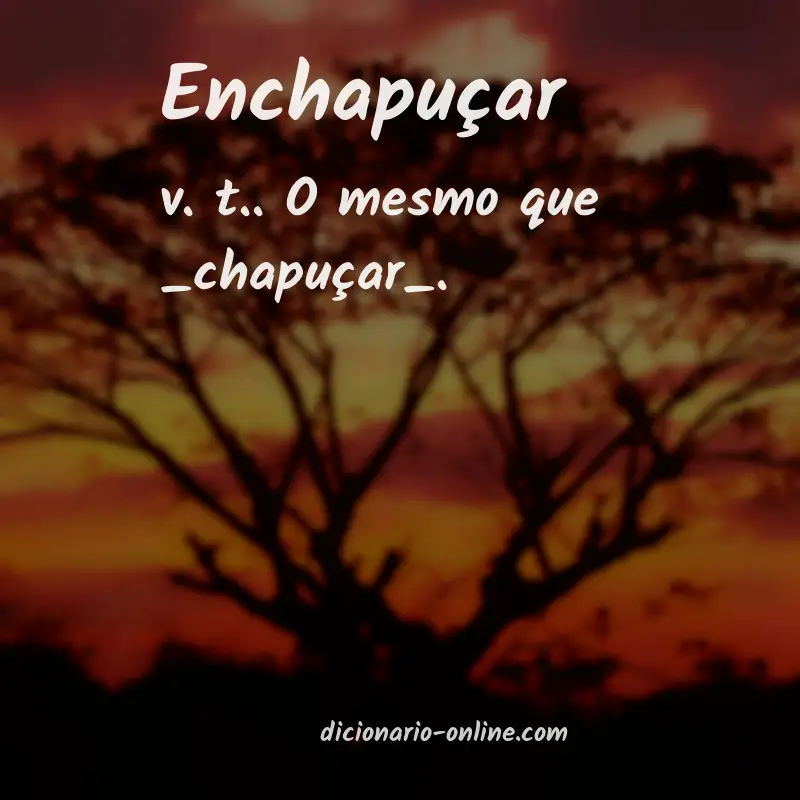 Significado de enchapuçar