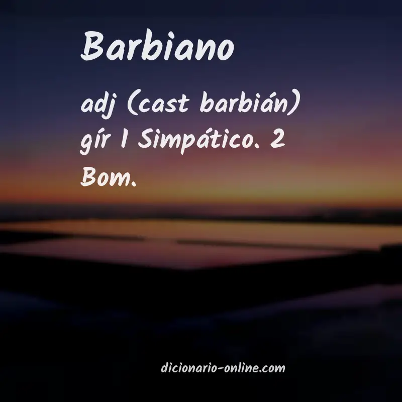 Significado de barbiano