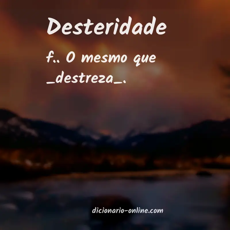 Significado de desteridade